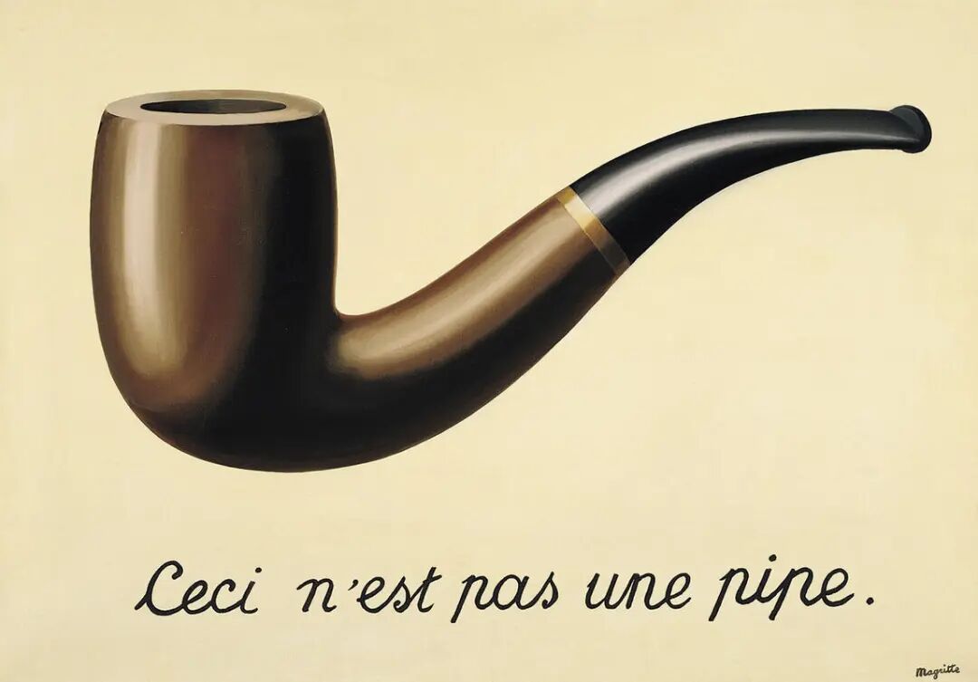 René Magritte, La Trahison des Images, 1929, 布面油画